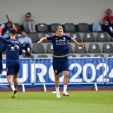 21.06.2024., Neuruppin, Njemacka - Europsko prvenstvo 2024. Trening hrvatske nogometne reprezentacije na trening-igralistu Volksparkstadion. Mario Pasalic, Lovro Majer, Ivan Perisic Photo: Marko Lukunic/PIXSELL