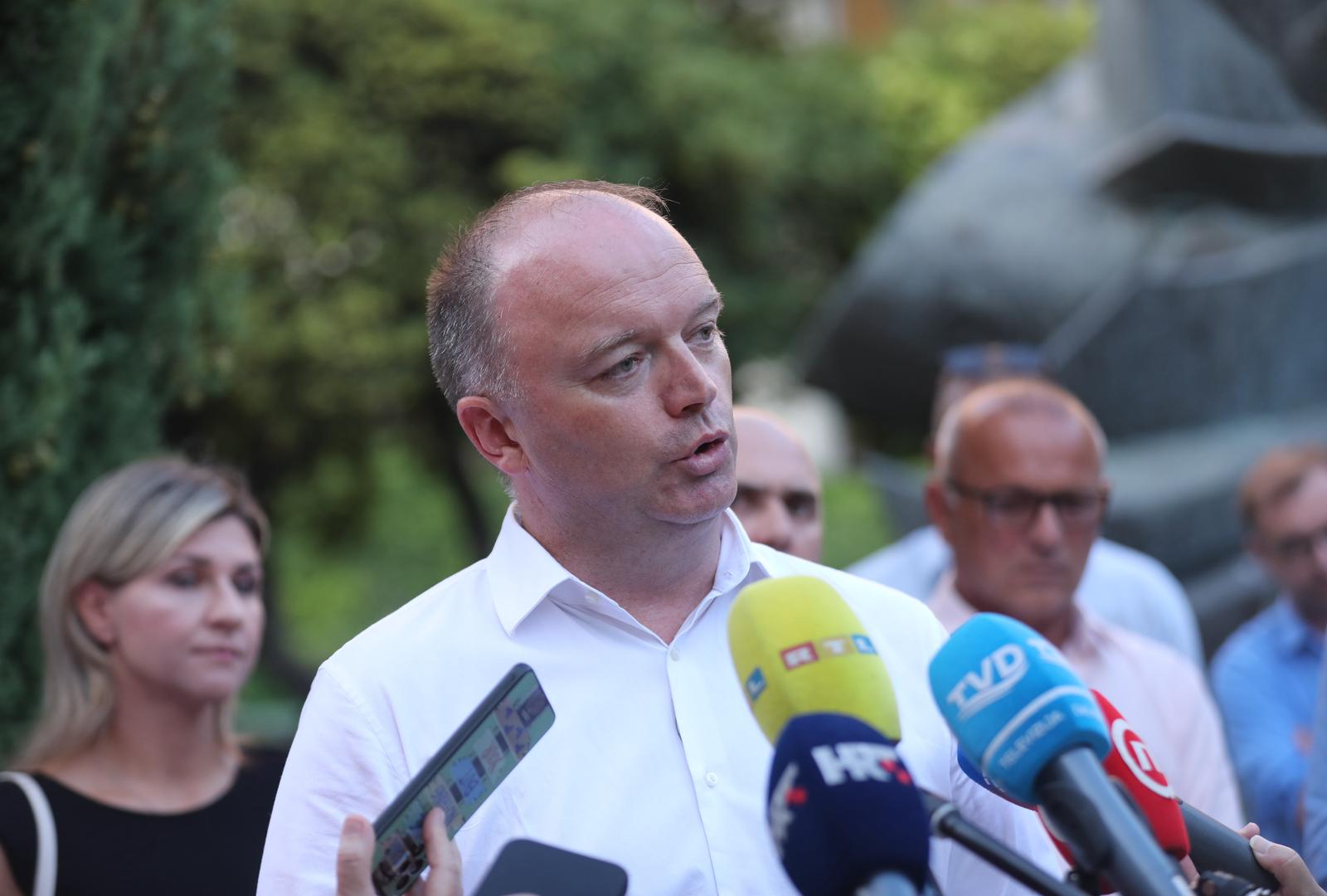 21.08.2024., Split - Konferencija za medije Domovinskog pokreta. Ivan Sipic Photo: Ivo Cagalj/PIXSELL