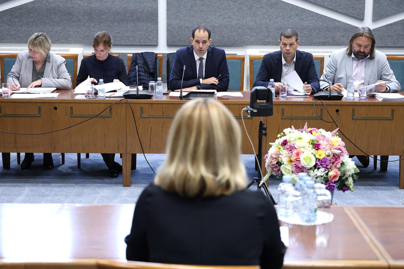 23.10.2024., Zagreb - Odbor za Ustav, Poslovnik i politicki sustav peti dan nastavlja razgovore s kandidatima za suce Ustavnog suda. Photo: Patrik Macek/PIXSELL