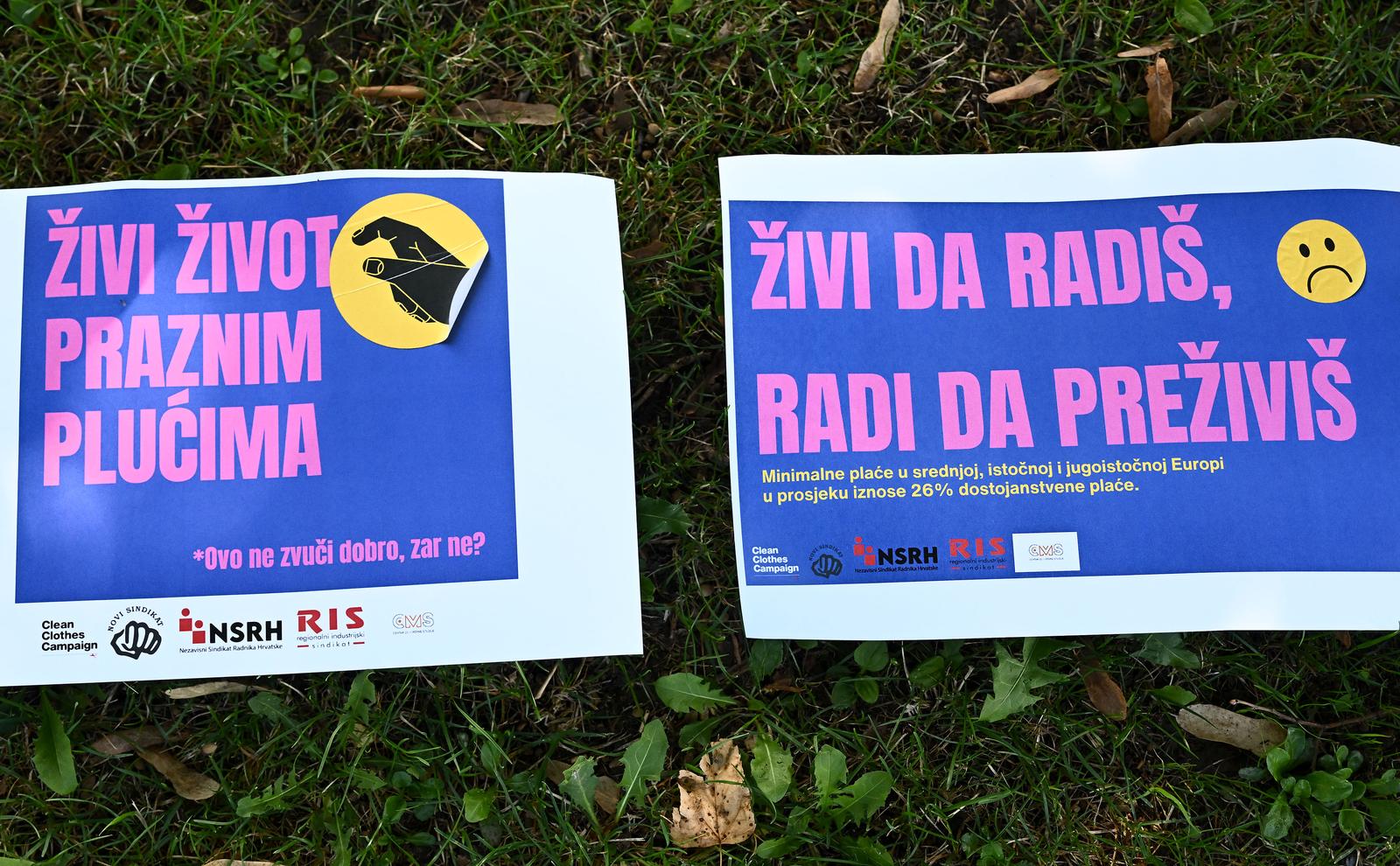 25.09.2024., Zagreb - Novi sindikat i organizacije iz hrvatske Koalicije za dostojanstvenu placu odrao je konferenciju za medije povodom obiljezavanja Dana dostojanstvene place. Organizacije medjunarodne mreze koja se bori za prava radnika u tekstilnoj industriji, Clean Clothes kampanje, ove ce godine po prvi puta obiljeziti Dan dostojanstvene place. Glavni cilj ove inicijative je pokrenuti globalni pokret za borbu za dostojanstvenu placu. Mario Ivekovic Photo: Marko Lukunic/PIXSELL