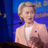 25.10.2024., Sarajevo, Bosna i Hercegovina - Predsjednica Europske komisije Ursula von der Leyen odrzala je konferenciju za medije zajedno sa predsjedavajucom Vijeca ministara BiH Borjanom Kristo. Photo: Armin Durgut/PIXSELL