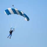 26.06.2021., Zagreb - Padobranac Emir Ekic postavlja hrvatski rekord u broju skokova s padobranom u jednom danu. Na svoj 60. rodjendan skocit ce padobranom 60 puta.rPhoto: Zoe Sarlija/PIXSELL