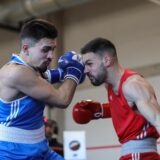 28.01.2024., Sesvete - U OS Jelkovec u Sesvetama odrzano je Finale Prvenstva Hrvatske u boksu. Gabrijel Veocic, Antonio Gabric.  Photo: Tomislav Miletic/PIXSELL