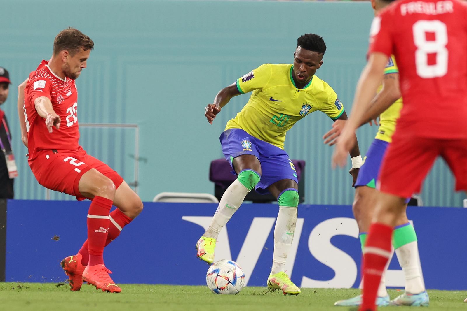 27.11.2022., Stadion 974, Katar - FIFA Svjetsko prvenstvo, skupina G, 2. kolo, Brazil - Svicarska. Vinicius Junior Photo: Goran Stanzl/PIXSELL