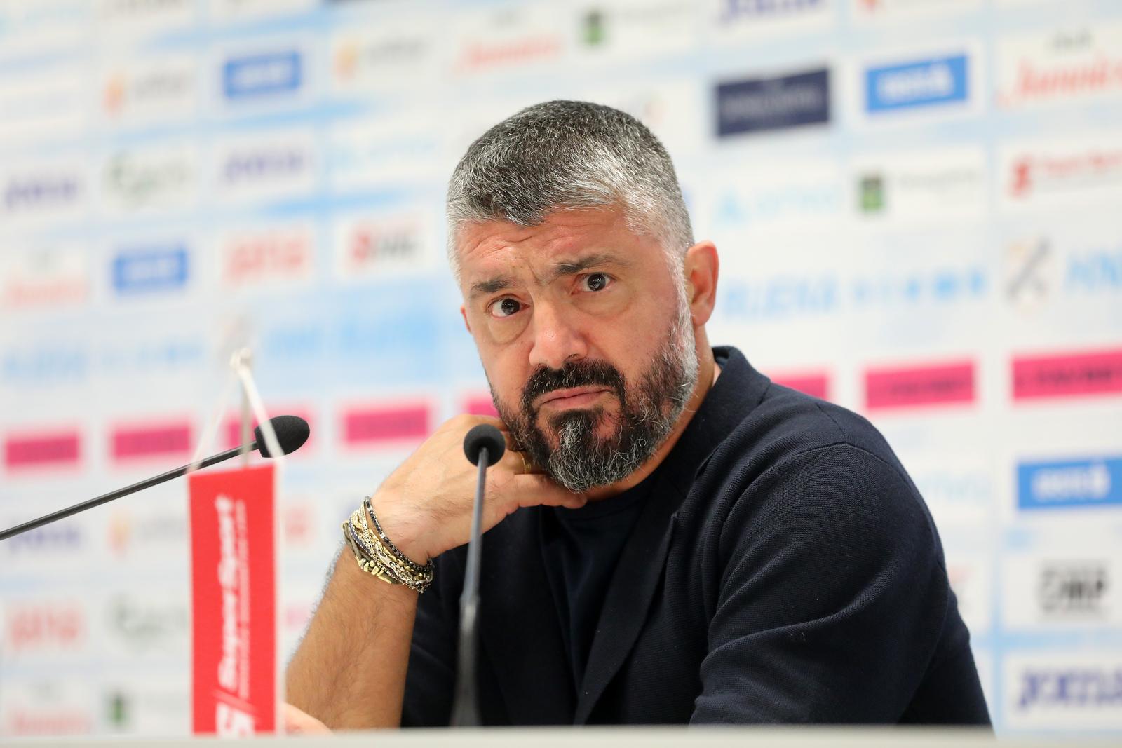 29.09.2024., Rijeka - Stadion HNK Rijeka - SuperSport HNL, 08. kolo, HNK Rijeka - HNK Hajduk Split. Konferencija za novinare trenera Hajduka Gennara Gattusa nakon utakmice. Photo: Goran Kovacic/PIXSELL