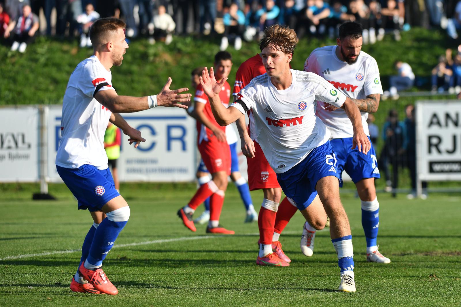 30.10.2024., Bjelovar - Gradski stadion Bjelovar,  1/8 finala SuperSport Hrvatskog nogometnog kupa: NK Mladost Zdralovi - HNK Hajduk. Rokas Pukstas. Photo: Vjeran Zganec Rogulja/PIXSELL