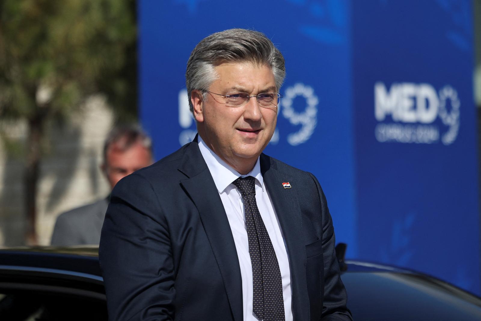 Croatia's Prime Minister Andrej Plenkovic looks on on the day he attends the 11th Summit of the Southern EU Countries (MED9), in Pafos, Cyprus October 11, 2024. REUTERS/Yiannis Kourtoglou Photo: Yiannis Kourtoglou/REUTERS