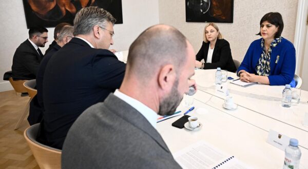 21.10.2024., Zagreb - Predsjednik Vlade Andrej Plenkovic sastao se s glavnom europskom tuziteljicom Laurom Codrutom Kovesi. Tamara Laptos Photo: Marko Lukunic/PIXSELL