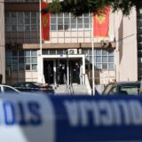 Montenegrin police officers and investigators stand at the entrance to Podgorica County Court, on March 3, 2023. A suicide bomber detonated an explosive device inside the courthouse on March 3, killing himself and injuring 8 persons, two of whom sustained life threatening injuries. The incident happened at Montenegro's Basic Court, a lower judiciary body that handles municipal cases in the capital.,Image: 760102428, License: Rights-managed, Restrictions: , Model Release: no, Credit line: SAVO PRELEVIC / AFP / Profimedia