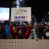 03, February, 2022, Belgrade - In front of the Presidency of Serbia, despite the ban on the gathering, several hundred citizens gathered at a protest organized by the organization Kreni - Promeni, demanding a ban on the extraction of pine and lithium. Photo: Milan Maricic/ATAImages

03, februar, 2022, Beograd - Ispred Predsednistva Srbije, uprkos zabrani skupa, okupilo se nekoliko stotina gradjana na protestu koji je organizovala organizacija Kreni - Promeni trazeci zabranu iskopavanja bora i litijuma. Photo: Milan Maricic/ATAImages Photo: Milan Maricic/ATAImages/PIXSELL