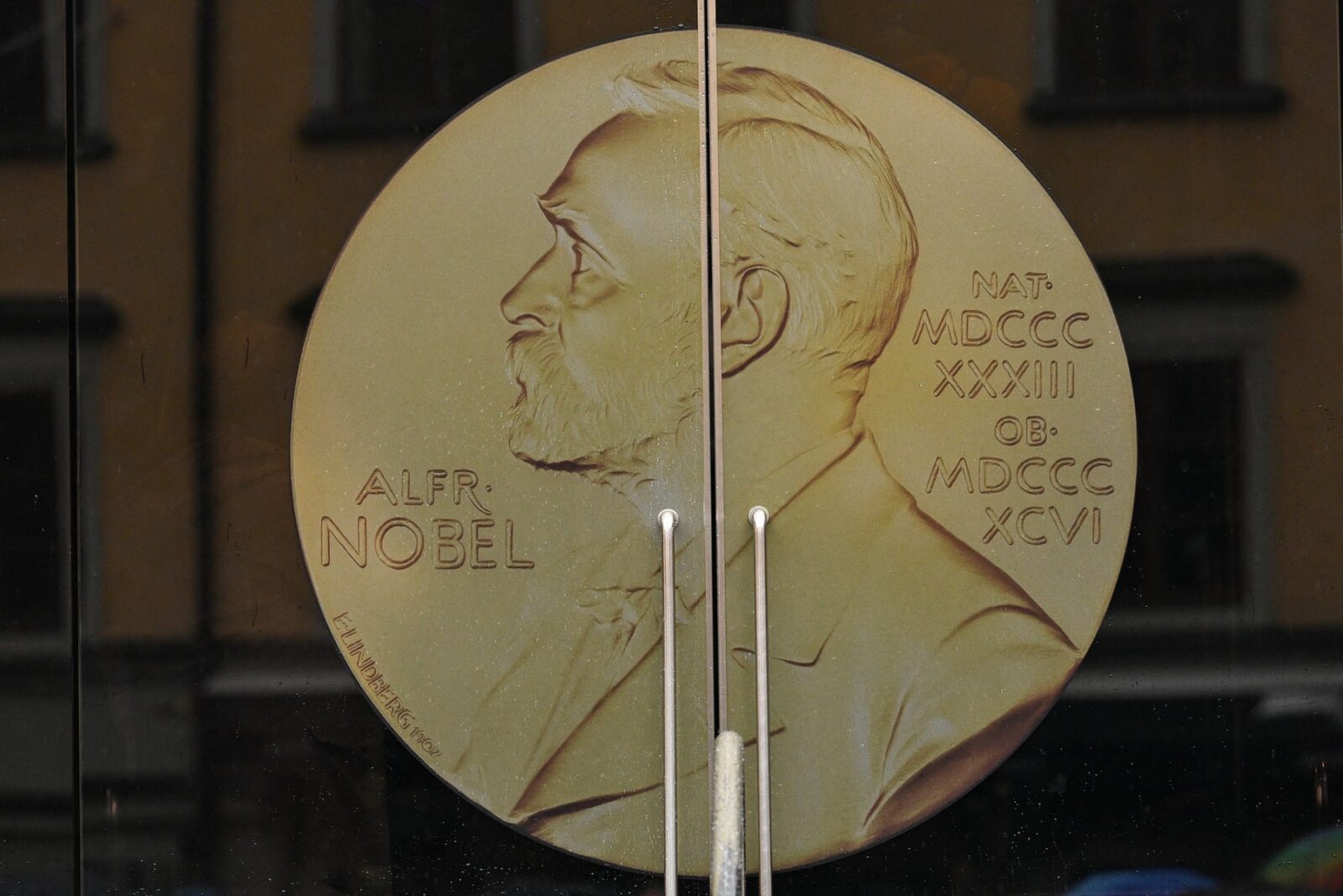 The door to the Swedish Academy is pictured ahead of the announcment of the laureate of the 2024 Nobel Prize in Literature in Stockholm, Sweden on October 10, 2024.,Image: 919016046, License: Rights-managed, Restrictions: , Model Release: no, Credit line: Jonathan NACKSTRAND / AFP / Profimedia