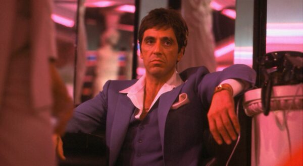 Al Pacino  Characters: Tony Montana Film: Scarface (USA 1983)  Director: Brian De Palma 01 December 1983     Date: 01 December 1983,Image: 473341247, License: Rights-managed, Restrictions: Please use full Credit line: Mary Evans/AF Archive/Universal. **Warning** This Photograph is for editorial use only and is the copyright of Universal and/or the Photographer assigned by the Film or Production Company & can only be reproduced by publica, Model Release: no, Credit line: All Film Archive/Universal / Mary Evans Picture Library / Profimedia