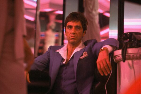 Al Pacino  Characters: Tony Montana Film: Scarface (USA 1983)  Director: Brian De Palma 01 December 1983     Date: 01 December 1983,Image: 473341247, License: Rights-managed, Restrictions: Please use full Credit line: Mary Evans/AF Archive/Universal. **Warning** This Photograph is for editorial use only and is the copyright of Universal and/or the Photographer assigned by the Film or Production Company & can only be reproduced by publica, Model Release: no, Credit line: All Film Archive/Universal / Mary Evans Picture Library / Profimedia