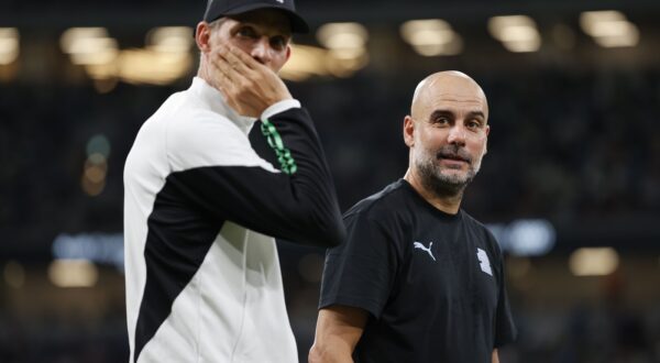 Pep Guardiola head coach (Manchester City), Thomas Tuchel head coach (Bayern), July 26, 2023 - Football / Soccer : Friendly match between FC Bayern Munich 1-2 Manchester City at National Stadium, Tokyo, Japan.,Image: 792314497, License: Rights-managed, Restrictions: No third party sales, Model Release: no, Credit line: - / AFLO / Profimedia