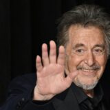 Actor Al Pacino arrives in the press after presenting the Oscar for Best Picture to 