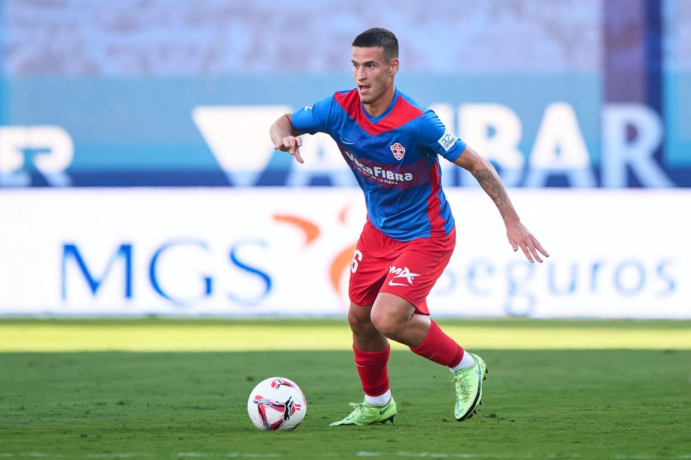 Matia Barzic of Elche CF with the ball during the LaLiga Hypermotion match between Real Zaragoza v Elche CF at La Romareda Stadium on September 08, 2024 in Zaragoza, Spain.,Image: 906843510, License: Rights-managed, Restrictions: Contributor country restriction: Worldwide, Worldwide, Worldwide, Worldwide, Worldwide, Worldwide, Worldwide.
Contributor usage restriction: Advertising and promotion, Consumer goods, Direct mail and brochures, Indoor display, Internal business usage, Commercial electronic, Personal use.
Contributor media restriction: {BF083C0A-0D89-4D2B-8028-D9A1E117BA00}, {BF083C0A-0D89-4D2B-8028-D9A1E117BA00}, {BF083C0A-0D89-4D2B-8028-D9A1E117BA00}, {BF083C0A-0D89-4D2B-8028-D9A1E117BA00}, {BF083C0A-0D89-4D2B-8028-D9A1E117BA00}, {BF083C0A-0D89-4D2B-8028-D9A1E117BA00}, {BF083C0A-0D89-4D2B-8028-D9A1E117BA00}., Model Release: no, Credit line: Cesar Ortiz Gonzalez / Alamy / Alamy / Profimedia