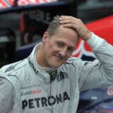 (FILES) In this file photo taken on November 25, 2012 then German Formula One driver Michael Schumacher gestures at the end of Brazil's F1 Grand Prix at the Interlagos racetrack in Sao Paulo, Brazil.  German prosecutors said on September 25, 2024 they were bringing charges against three men arrested this year over a blackmail plot targeting the family of Formula One legend Michael Schumacher. They said the chief suspect, a 53-year-old man from the western German city of Wuppertal, had threatened to release private photos and videos and demanded 15 million euros (USD 16.7 million) from Schumacher's family. These allegedly included images of the seven-time Formula One champion before and after the 2013 skiing accident in the French Alps which left him with a serious brain injury.,Image: 911750491, License: Rights-managed, Restrictions: , Model Release: no, Credit line: Yasuyoshi CHIBA / AFP / Profimedia