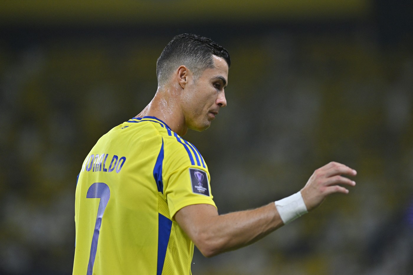 RIYADH, SAUDI ARABIA - SEPTEMBER 30: Cristiano Ronaldo of Al-Nassr celebrates after a goal during the AFC Champions League group B match between Al-Nassr and Al-Rayyan at Alawwal Park Stadium in Riyadh, Saudi Arabia on September 30, 2024. Mohammed Saad / Anadolu,Image: 914440385, License: Rights-managed, Restrictions: , Model Release: no, Credit line: Mohammed Saad / AFP / Profimedia