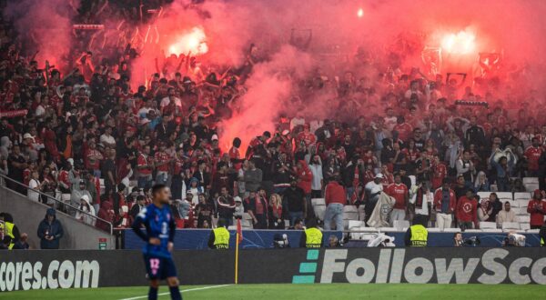 SL Benfica fans seen celebrating a goal during the UEFA Champions League football match between SL Benfica and Atletico Madrid at Estadio da Luz Stadium. (Final score: SL Benfica 4 - 0 Atletico Madrid) - David Martins / SOPA Images//SOPAIMAGES_sopa0101213/Credit:SOPA Images/SIPA/2410040839,Image: 916212956, License: Rights-managed, Restrictions: , Model Release: no, Credit line: SOPA Images / Sipa Press / Profimedia