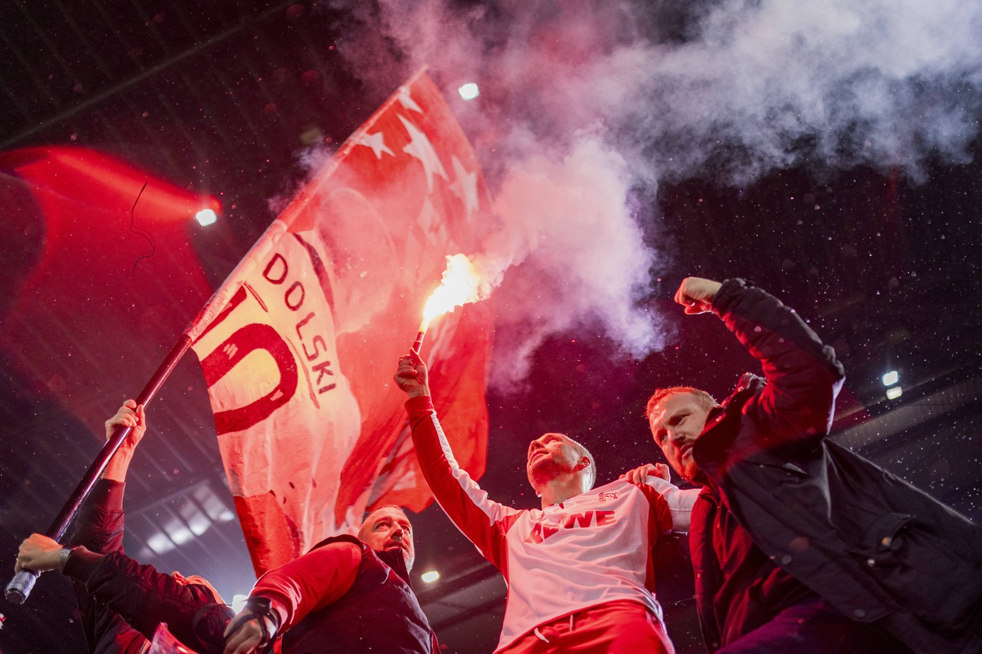 Cologne, Germany. 10th Oct 2024. Lukas Podolski im Fanblock mit bengalischem Feuer Abschiedsspiel für Lukas Podolski unter dem Motto UNSERE 10 KEHRT HEIM 1. FC Köln gegen Gornik Zabrze 10.10.2024 *** Cologne, Germany 10th Oct 2024 Lukas Podolski in the fan block with Bengal fire Farewell match for Lukas Podolski under the motto OUR 10 GOES HOME 1 FC Köln vs Gornik Zabrze 10 10 2024,Image: 919556835, License: Rights-managed, Restrictions: , Model Release: no, Credit line: Moritz Mueller / imago sportfotodienst / Profimedia