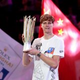 SHANGHAI, Oct. 13, 2024  -- Jannik Sinner poses for photos during the awarding ceremony of the men's singles final match between Jannik Sinner of Italy and Novak Djokovic of Serbia at the ATP World Tour Shanghai Masters tennis tournament in Shanghai, east China, Oct. 13, 2024.,Image: 920484841, License: Rights-managed, Restrictions: , Model Release: no, Credit line: Bai Xuefei / Xinhua News / Profimedia