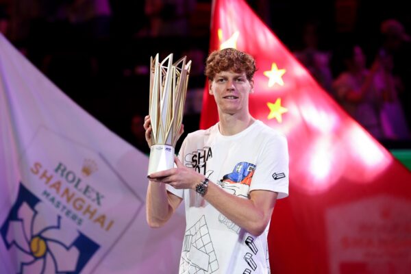 SHANGHAI, Oct. 13, 2024  -- Jannik Sinner poses for photos during the awarding ceremony of the men's singles final match between Jannik Sinner of Italy and Novak Djokovic of Serbia at the ATP World Tour Shanghai Masters tennis tournament in Shanghai, east China, Oct. 13, 2024.,Image: 920484841, License: Rights-managed, Restrictions: , Model Release: no, Credit line: Bai Xuefei / Xinhua News / Profimedia