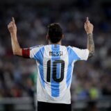 October 15, 2024, Buenos Aires, Buenos Aires, Argentina: Lionel Messi of Argentina celebrates his hat-trick during the match between Argentina and Bolivia as part of Fifa World Cup 2026 Qualifiers at Estadio Mas Monumental, on October 15 2024 in Buenos Aires,  Argentina,Image: 921720212, License: Rights-managed, Restrictions: , Model Release: no, Credit line: Roberto Tuero / Zuma Press / Profimedia