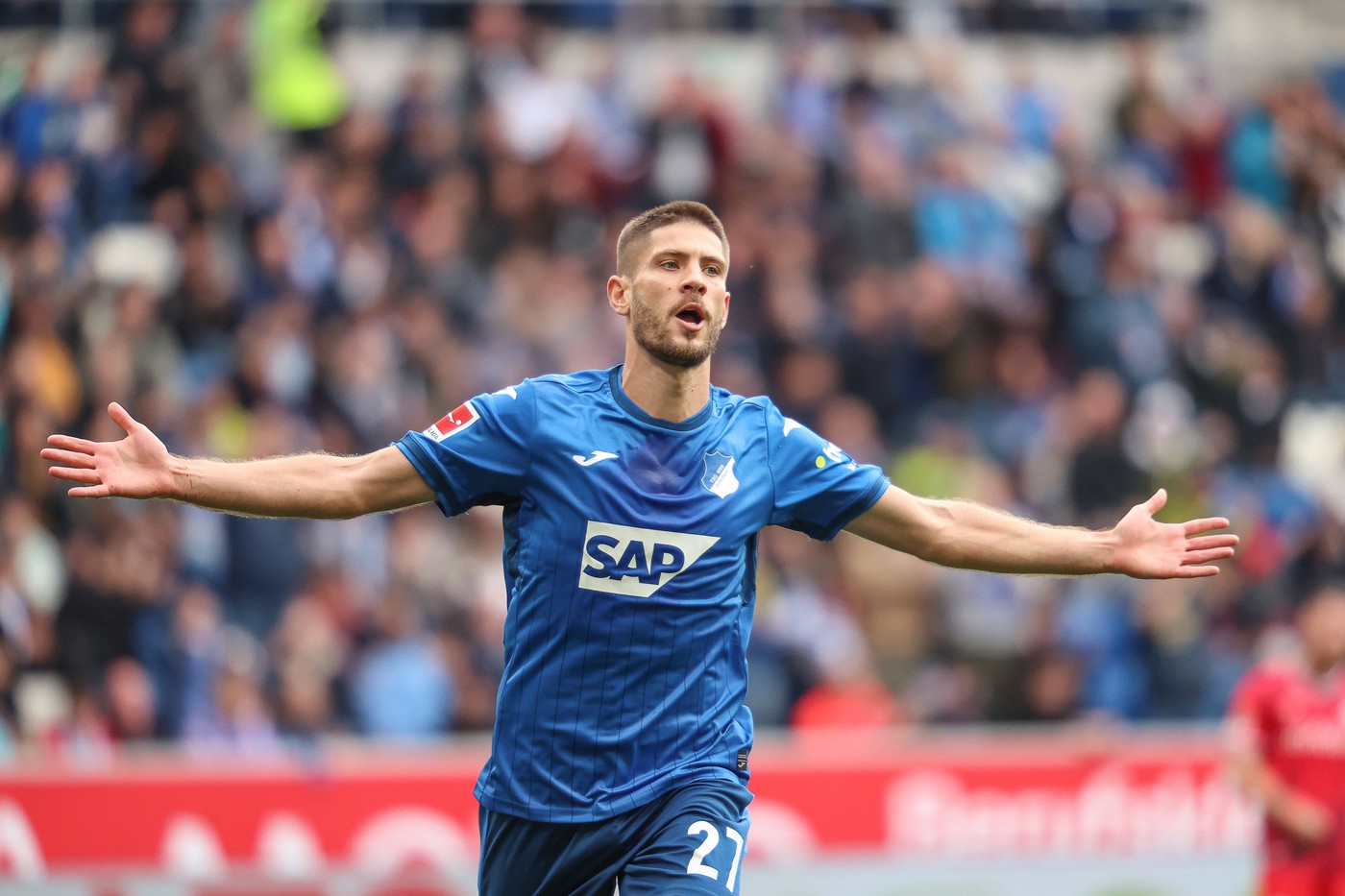 Andrej Kramaric TSG 1899 Hoffenheim, 27 Treffer zum 1:0, TSG 1899 Hoffenheim vs. VfL Bochum 1848, Fussball, 1. Bundesliga, 7. Spieltag, 2024/2025, 19.10.2024, DFL REGULATIONS PROHIBIT ANY USE OF PHOTOGRAPHS AS IMAGE SEQUENCES AND/OR QUASI-VIDEO, TSG 1899 Hoffenheim vs. VfL Bochum 1848, Fussball, 1. Bundesliga, 7. Spieltag, 2024/2025, 19.10.2024 Sinsheim *** Andrej Kramaric TSG 1899 Hoffenheim, 27 goals to 1 0, TSG 1899 Hoffenheim vs VfL Bochum 1848, Football, 1 Bundesliga, Matchday 7, 2024 2025, 19 10 2024, DFL REGULATES PROHIBIT ANY USE OF PHOTOGRAPHS AS IMAGE SEQUENCES AND OR QUASI VIDEO, TSG 1899 Hoffenheim vs VfL Bochum 1848, Football, 1 Bundesliga, Matchday 7, 2024 2025, 19 10 2024 Sinsheim Copyright: xEibner-Pressefoto/JanxPrihodax EP_JPA,Image: 923864792, License: Rights-managed, Restrictions: , Model Release: no, Credit line: Eibner-Pressefoto/Jan Prihoda / imago sportfotodienst / Profimedia