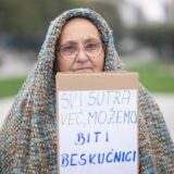 17.10.2024., Zagreb - Prosvjed "Klupa nije krevet, ulica nije dnevni boravak" u organizaciji FB inicijative "Od srca do srca za beskucnike i potrebite". Photo: Neva Zganec/PIXSELL