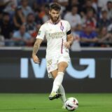 September 3, 2023, Lyon: Lyon, France, 3rd September 2023. Duje Caleta-Car of Olympique Lyon during the Ligue 1 match at the Groupama Stadium, Lyon. (Credit Image: Â© Jonathan Moscrop/Sportimage/Cal Sport Media) (Cal Sport Media via AP Images) Olympique Lyonnais v Paris Saint Germain - Ligue 1 - Groupama St