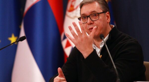 19.11.2024, Beograd - Predsjednik Republike Srbije Aleksandar Vucic obratio se gradjanima u Palati Srbija. Photo: F.S./ATAImages/PIXSELL