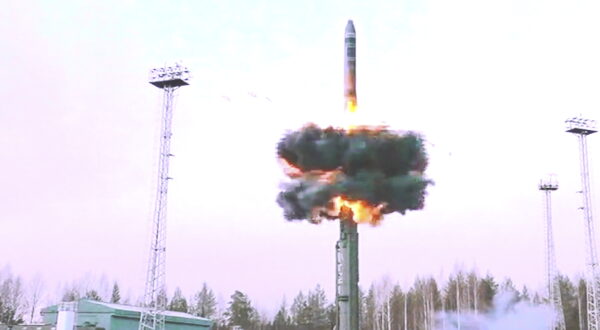 epa11690488 A handout still image taken from handout video provided  by the Russian Defence ministry press-service shows a Yars intercontinental ballistic missile launches from the Plesetsk military launchpad in northwestern Russia, 29 October 2024. The use of nuclear weapons is an extreme measure to ensure the country's security; Russia will continue to improve its strategic deterrent forces; it has the resources to do so, Russian President Putin said.   HANDOUT HANDOUT MANDATORY CREDIT BEST QUALITY AVAILABLE HANDOUT EDITORIAL USE ONLY/NO SALES
HANDOUT EDITORIAL USE ONLY/NO SALES