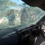 epa11695549 The damaged windshield of a vehicle following a bomb explosion near the police mobile in Balochistan's Mastung district, Pakistan, 01 November 2024. A blast in Balochistan's Mastung district killed seven people, including five school children, and injured 17 others on 01 November, according to Qalat Division Commissioner Naeem Bazai. The explosion, which occurred near Mastung Civil Hospital, was reportedly caused by an improvised explosive device (IED) attached to a motorcycle, targeting a police mobile. Balochistan Chief Minister Sarfaraz Bugti condemned the attack, emphasizing the need for collective action against terrorism.  EPA/FAYYAZ AHMAD