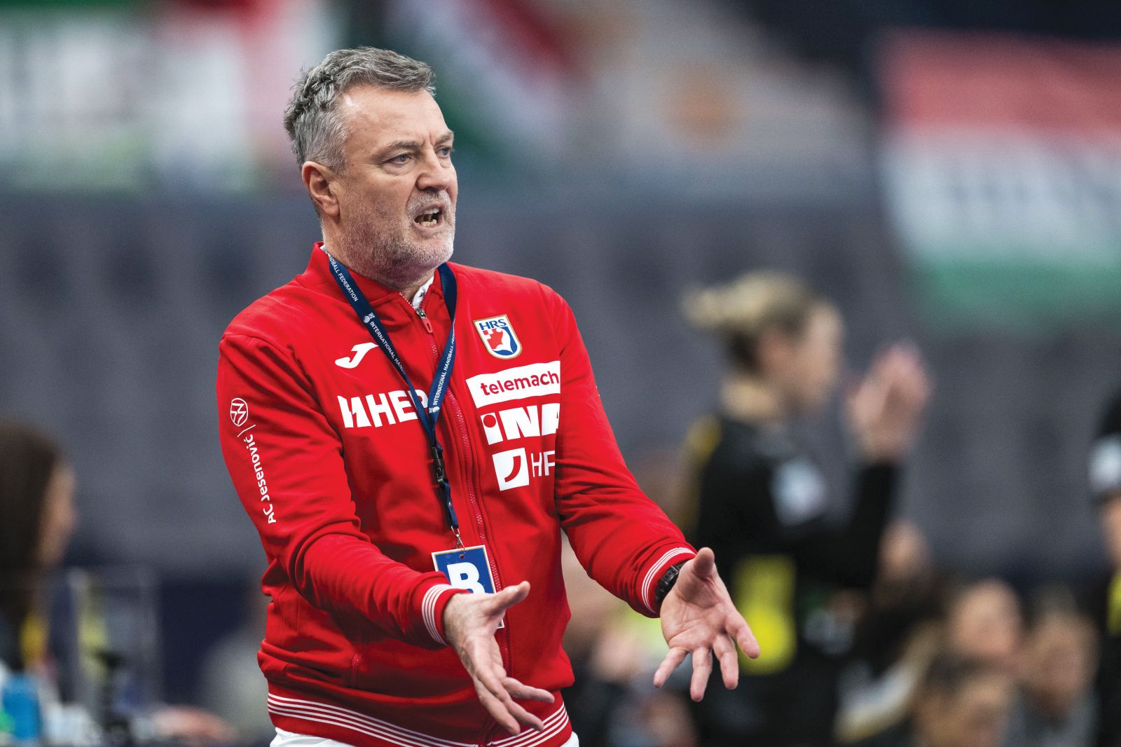 231207 Head coach Ivica Obrvan of Croatia during the IHF Women’s World Championship handball match between Montenegro and Croatia on December 7, 2023 in Gothenburg. 
Photo: Mathias Bergeld / BILDBYRĹN / kod MB / MB0799
hĺndball handboll handball handboll handball bbeng vm hĺndball-vm handbolls-vm ihf handball world championship world handball championship 2023 world championship 2023 montenegro croatia 9 dam bbeng kvinner women,Image: 827606166, License: Rights-managed, Restrictions: *** World Rights Except Austria, Denmark, Finland, Norway, and  Sweden *** AUTOUT DNKOUT FINOUT NOROUT SWEOUT, Model Release: no, Credit line: Bildbyran / ddp USA / Profimedia