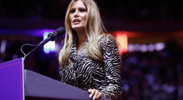 NEW YORK, NEW YORK - OCTOBER 27: Melania Trump speaks during a campaign rally for Republican presidential nominee, former U.S. President Donald Trump at Madison Square Garden on October 27, 2024 in New York City. Trump closed out his weekend of campaigning in New York City with a guest list of speakers that includes his running mate Republican Vice Presidential nominee, U.S. Sen. J.D. Vance (R-OH), Tesla CEO Elon Musk, UFC CEO Dana White, and House Speaker Mike Johnson, among others, nine days before Election Day.   Anna Moneymaker,Image: 927206000, License: Rights-managed, Restrictions: , Model Release: no, Credit line: Anna Moneymaker / Getty images / Profimedia