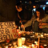 People light up candles in the city centre of Novi Sad, on November 1, 2024, following an accident at the main train station in Novi Sad, leaving at least 14 people killed and several people injured, according to emergency services in the area. At least 14 people were killed on November 1, 2024 after part of an outdoor roof collapsed at a train station in the Serbian city of Novi Sad, the president said.,Image: 929202188, License: Rights-managed, Restrictions: , Model Release: no, Credit line: NENAD MIHAJLOVIC / AFP / Profimedia