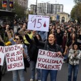 Demonstrators protest to commemorate an accident at a railway station in the Serbian city of Novi Sad, for which they blame negligence and corruption by the authorities, in front of the government in Belgrade, Serbia November 3, 2024. REUTERS/Marko Djurica Photo: MARKO DJURICA/REUTERS