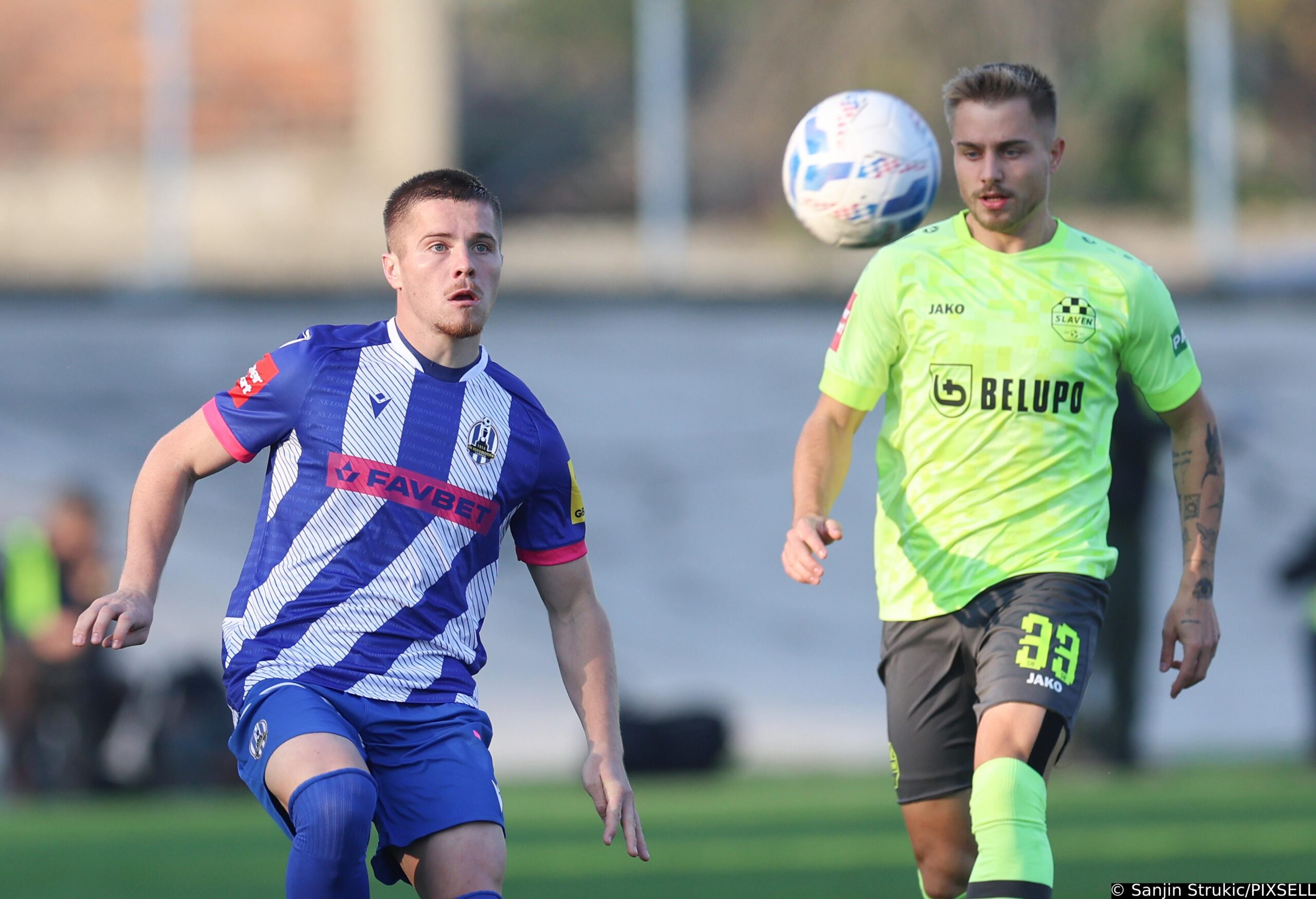 02.11.2024., stadion u Kranjcevicevoj ulici, Zagreb - SuperSport HNL, 12. kolo, NK Lokomotiva - NK Slaven Belupo. Silvio Gorican, Antonio Bosec Photo: Sanjin Strukic/PIXSELL