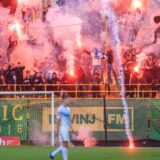 03.11.2024., stadion Aldo Drosina, Pula - SuperSport HNL, 12. kolo, NK Istra 1961 - HNK Rijeka. Bakljada navijaca Rijeke, Armade. Photo: Srecko Niketic/PIXSELL