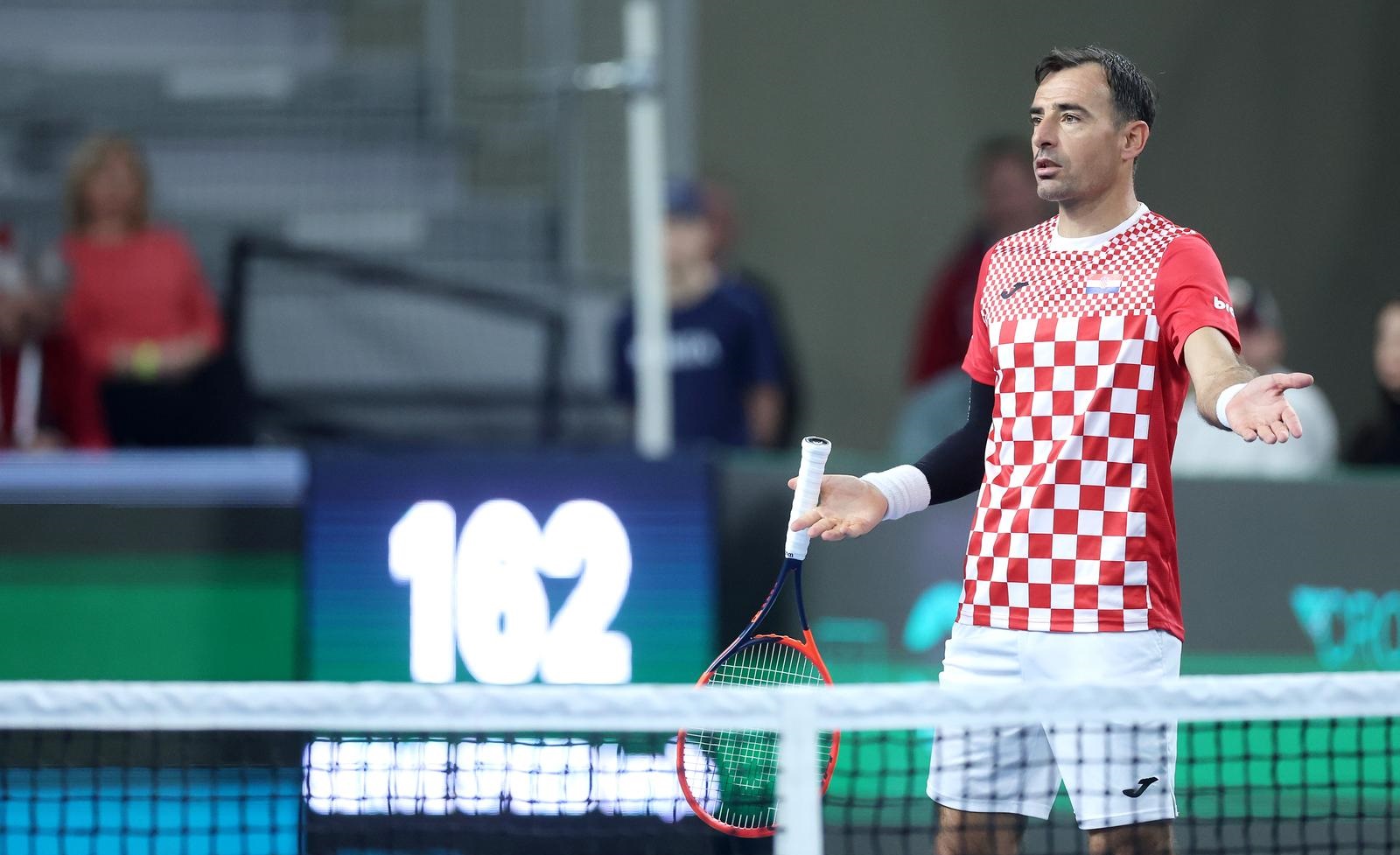 04.02.2024., Varazdin - Davis Cup susret Hrvatske i Belgije, mec parova, Ivan Dodig/Mate Pavic - Gille Sander/Vliegen Joran. Photo: Sanjin Strukic/PIXSELL