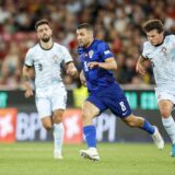 05.09.2024., Estadio da Luz, Lisabon, Portugal - UEFA Liga nacija, Liga A, skupina 1, 1. kolo, Portugal - Hrvatska. Mateo Kovacic, Joao Neves Photo: Joao Rico/PIXSELL