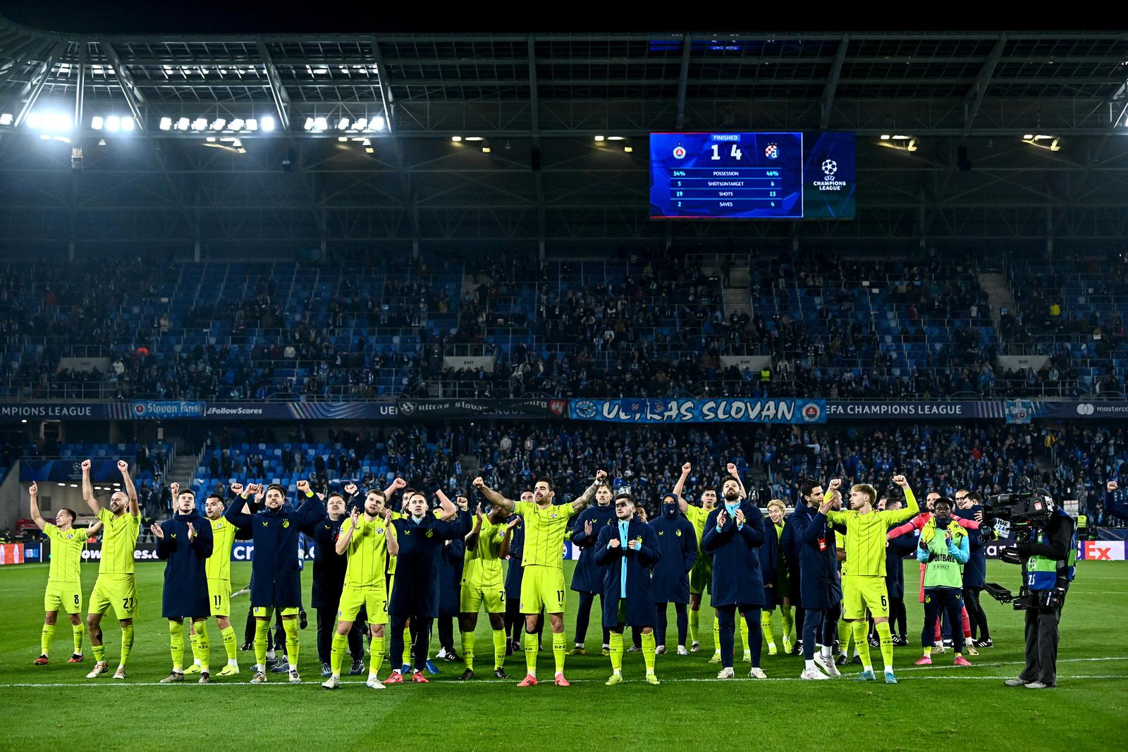 05.11.2024., stadion Tehelne pole, Bratislava, Slovacka - UEFA Liga prvaka, grupna faza, 4. kolo, SK Slovan Bratislava - GNK Dinamo. Photo: Marko Lukunic/PIXSELL