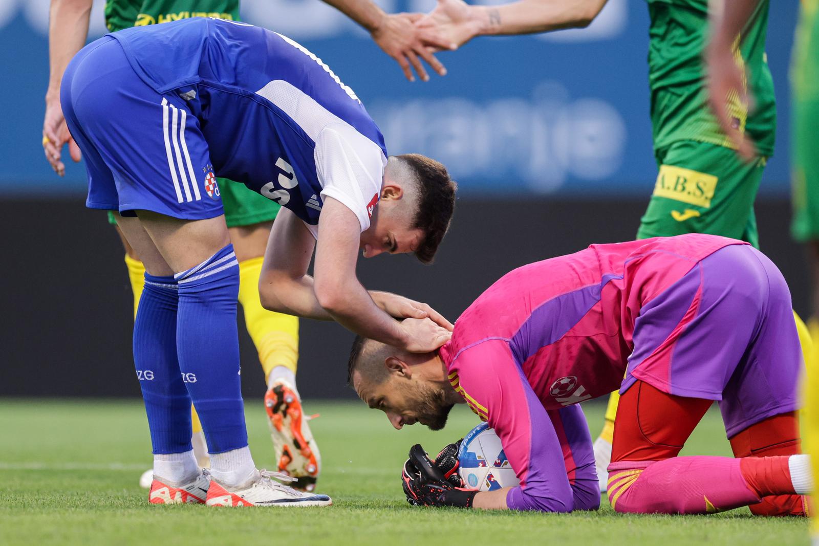 08.10.2023., stadion Maksimir, Zagreb - SuperSport HNL, 11. kolo, GNK Dinamo - NK Istra 1961. Martin Baturina, Danijel Zagorac Photo: Luka stanzl/PIXSELL