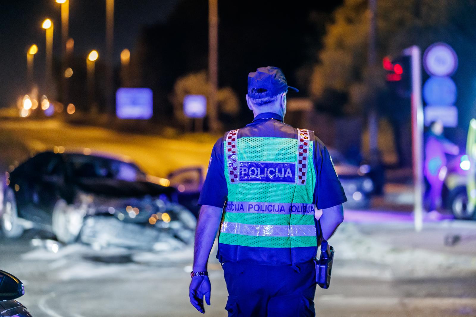 08.11.2024., Solin - Teska prometna nesreca na solinskoj Sirini. Oko 01h dogodila se teska prometna nesreca na Solinskoj Sirini u smjeru Trogira.  Photo: Zvonimir Barisin/PIXSELL