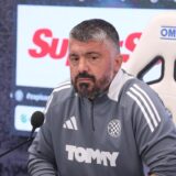 08.11.2024.,Split-Konferencija za medije uoci utakmice Hajduk - Istra 1961 na kojoj se uz trenera Gennara Gattusa pojavio i lijecnik Ante Turic. Photo: Ivo Cagalj/PIXSELL