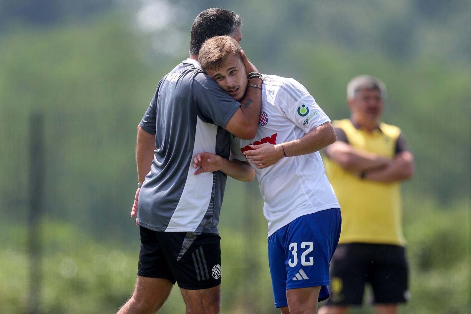 09.07.2024., Radomlje, Slovenija - Pripremna nogometna utakmica, Rukh Lavov - HNK Hajduk. Simun Hrgovic i Gennaro Gattuso. Photo: Igor Kralj/PIXSELL