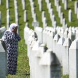 10.07.2024., Potocari, Bosna i Hercegovina - Hajrija Osmanovic dosla je u Potocare prvi put nakon vise od 20 godina. Hajrija obilazi grobove cetvorice sinova njene pokojne sestre. Photo: Armin Durgut/PIXSELL