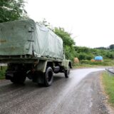 20.07.2011., Fruska Gora, Srbija - Na prostoru obronaka Nacionalnog parka Fruska Gora uhicen je posljednji haski bjegunac Goran Hadzic. Prolazak vojnih kamiona cesta je pojava, buduci da je vojarna blizu. rPhoto: Davor Javorovic/PIXSELL