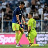 11.08.2024., stadion Zagreb, Zagreb - SuperSport HNL, 02. kolo, NK Lokomotiva - HNK Hajduk. Ivan Lucic, Lovre Kalinic Photo: Marko Lukunic/PIXSELL