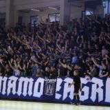 "n12.03.2016., SD Kutija sibica, Zagreb - Prva hrvatska malonogometna liga, 15. kolo, Futsal Dinamo - MNK Vrgorac. Navijaci Dinama Bad Blue Boysi proslavili su 30. rodjendan. Photo: Luka Stanzl/PIXSELL